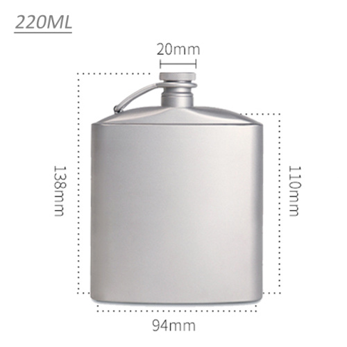 200ml mini pocket Portable Titanium Hip Flask