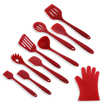 Meilleur ensemble d&#39;ustensiles de cuisine en silicone, 11 pièces