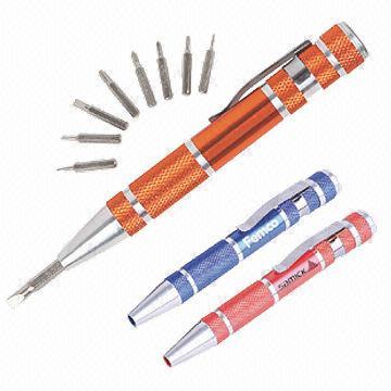 Pocket Screwdriver, Made of Aluminum and Steel