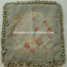 pure wool handknotted aubusson cushion cover