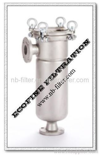 Single Stainless Steel Side-entry Bag Filter Housing 