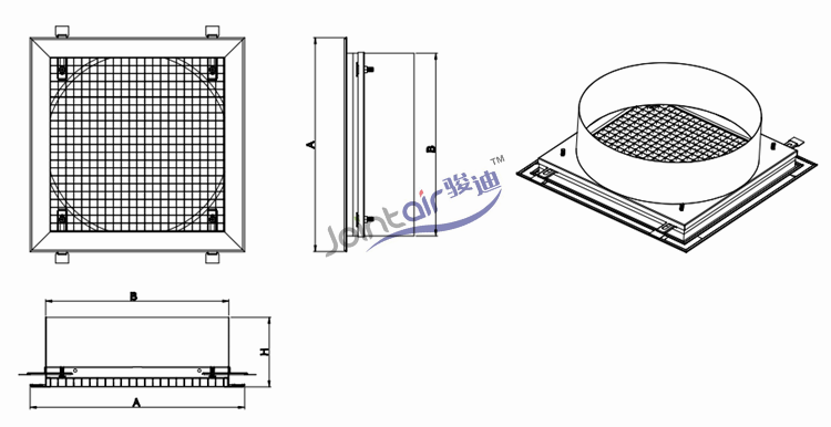 HVAC Aluminium Fixed Core Return Exhaust Air Grille