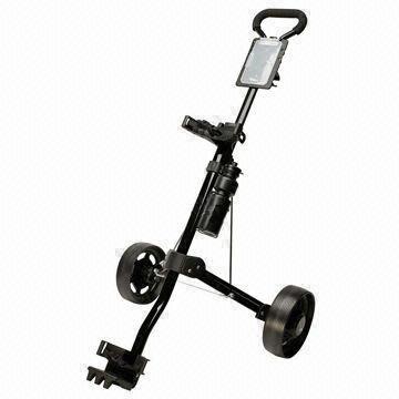 Golf Push Trolley with Adjustable Handle Bar, Two Wheels and Long Lifespan