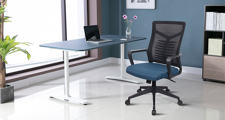 Modern Office Furniture Chair Mesh Seat Chromed Multi-function Office Chair Cheap Mesh Staff Task Chair with arms