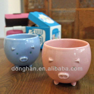 ceramic mug factory lovely Ceramic pig Mug for child