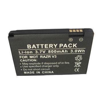 3.7V 800mAh Mobile Battery, Suitable for Motorola RAZR V3, RAZR V3i and RAZR