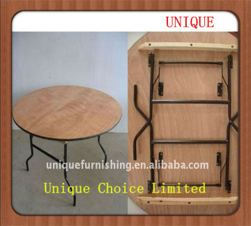 6FT Plywood Folding Round Table Used Party Rental Furniture For Sale