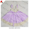 Hot sale lavender embroidered full lining toddler dress