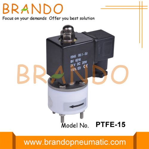 1/2 &#39;&#39; PTFE Body Anticorrosion Solenoid Valve 220V 24V