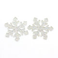 Hot koop Sneeuwvlok Transparante Plaksteen Hars Cabochon Voor DIY Art Decor Slaapkamer Bureau Ornamenten Kralen Charms