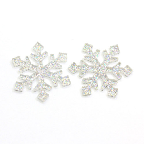 Hot sale Snowflake Transparent Flatback Resin Cabochon For DIY Art Decor Bedroom Desk Ornaments Beads Charms