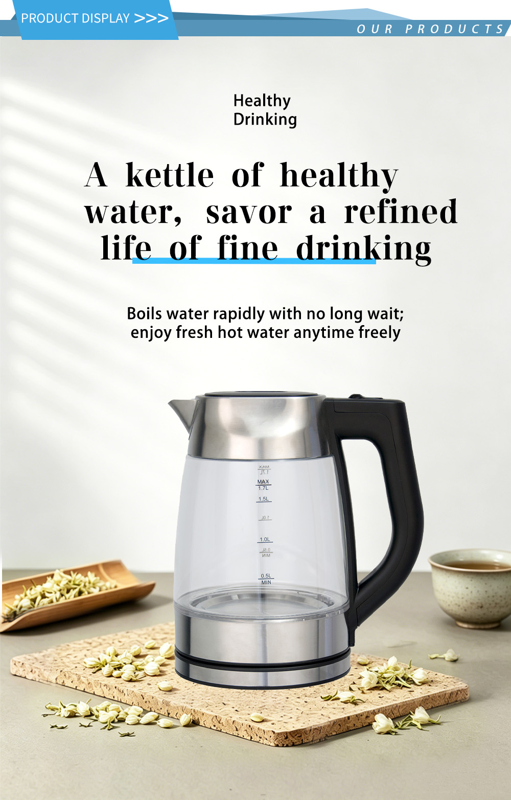غلاية ستانلس ستيل 304 FK-2405 1 304 stainless steel kettle FK-2405 1