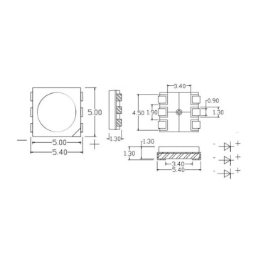 High Power IR LED 850nm 5050 LED 1.2W