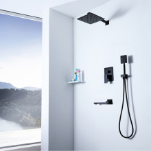 Black Bathroom Shower Hot Cold Shower Faucet Set