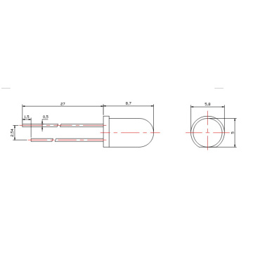 5mm UV LED 420nm Through-hole LED Epileds Chip