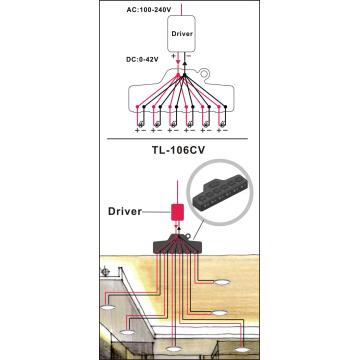 Parallele Verbindung 6 Stifte LED -Anschluss