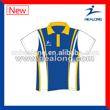 Color Combination Polo Shirt, 100% Nylon Sublimated Polo Shirt