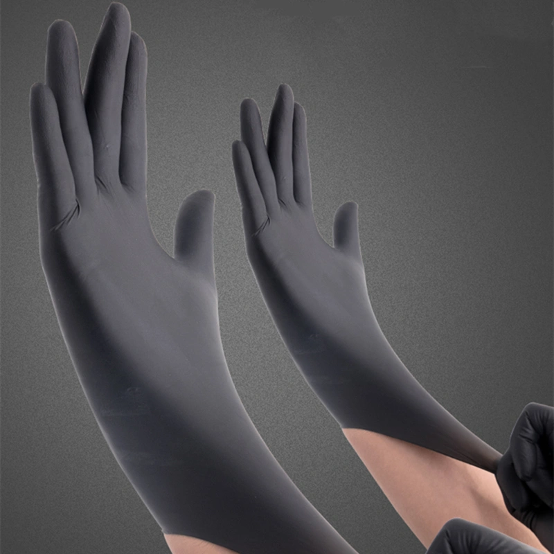 Disposable Tattoo Black Latex Glove