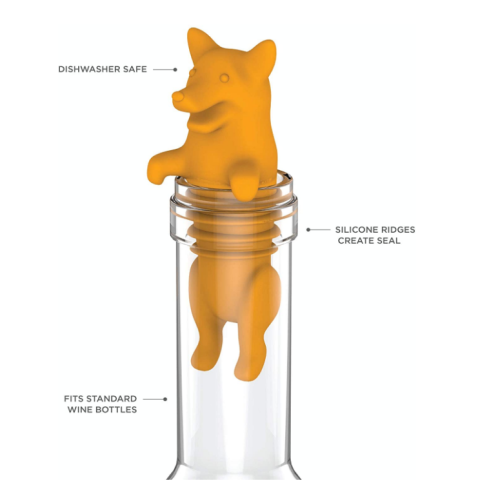 Custom Corki Animal Silicone Flessen Stoppers Sealers