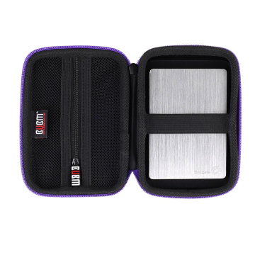 Waterproof hard drive case with zipper
