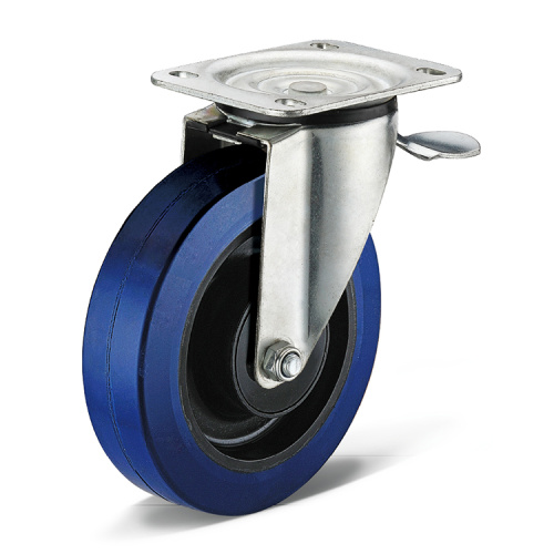 High quality 160mm Elastic Rubber Caster and Wheel