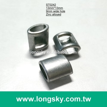 (#ST0242) strape use oval metal cord ends bead for garment