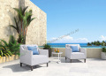 Garden Aluminium 6 Chairs dan Set Jadual Rectangular