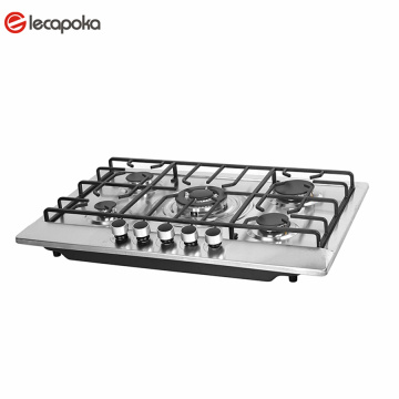 Commercial 5 Burner Gas Cooker in gebouwd