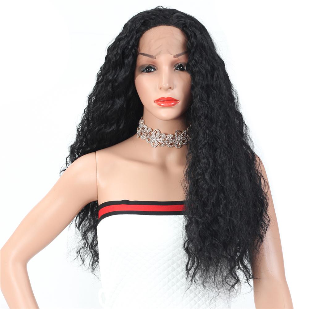 MYZYR private label,synthetic lace front wig  Long Water Wave 13X3 Lace Front Wig Middle Parting,synthetic wig vendor