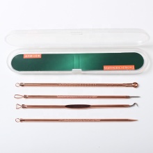 4PCS Stainless Steel Tool Rose Gold Blackhead Remover Set - Blackhead Remover Kit