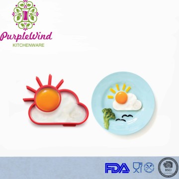 Sunnyside-shaped silicone egg poacher/ silicone fried egg rings