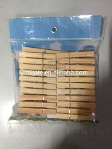 42pk decorative wooden clips for clothes / wooden pegs