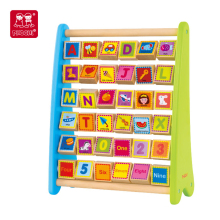 Custom Alphabet Abacus Educational Toy for Children Made of Wooden Capital Letter Beads