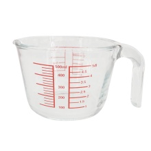 High Borosilicate Glass Cups and Decal Measuring Glass Jug