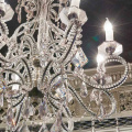 Magnifique lustre en cristal de style vintage palace villa hall