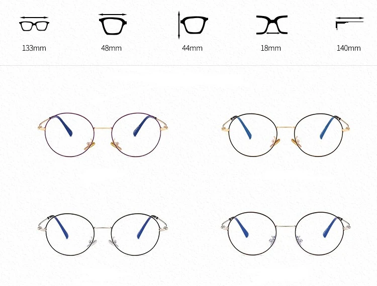 2019 Metal Round Ready Made Sunglass