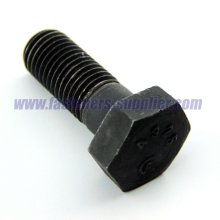 black plated hex half thread cap screw supplier