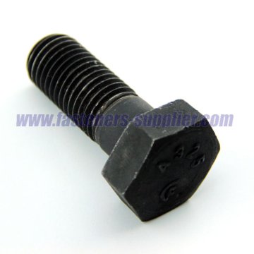 black plated hex half thread cap screw supplier