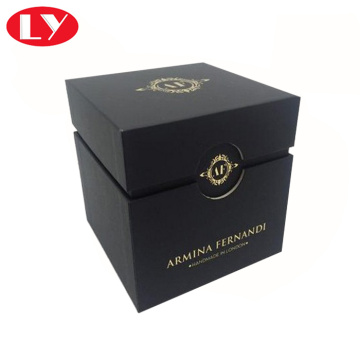 High quality candle box black color with insert