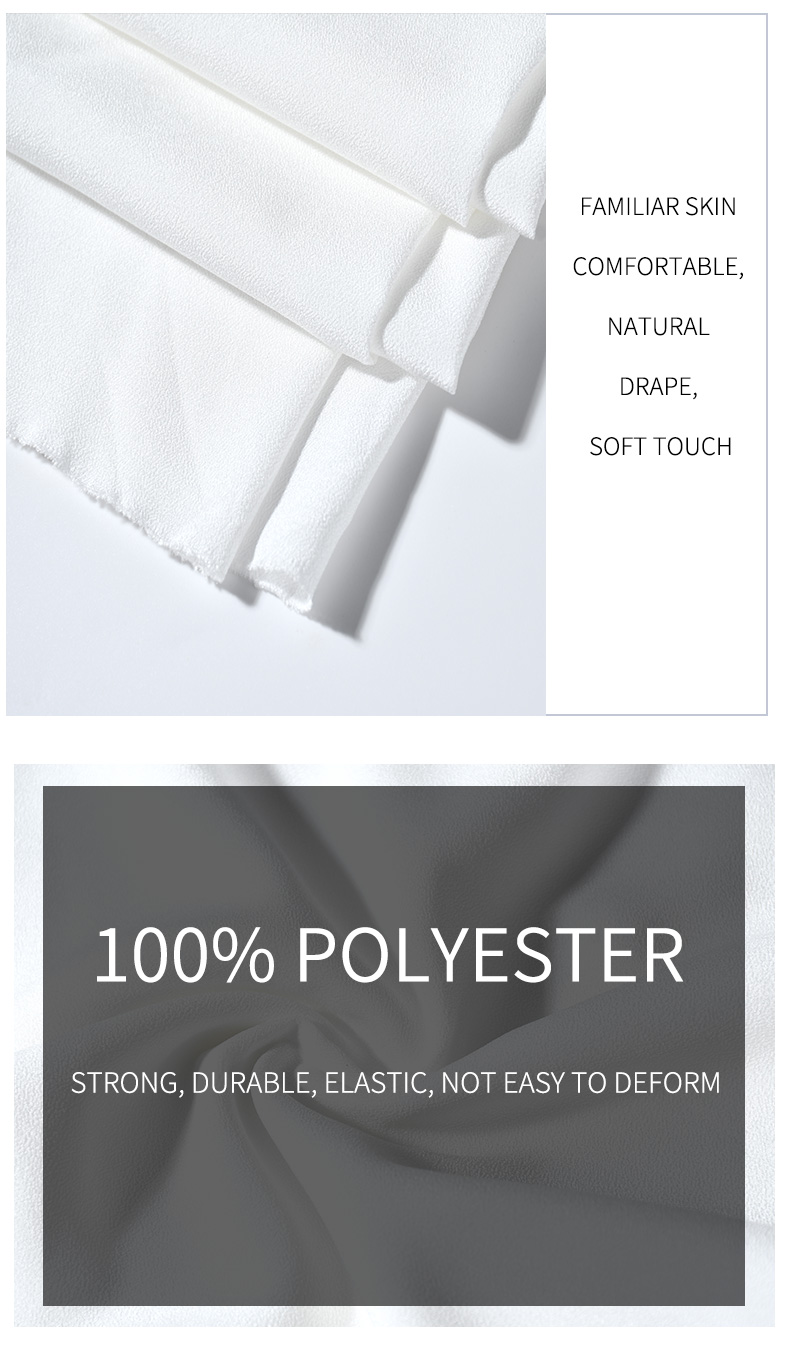 Ivory Silk Fabric For Dress Double Crepe 100 Colors in Stock
