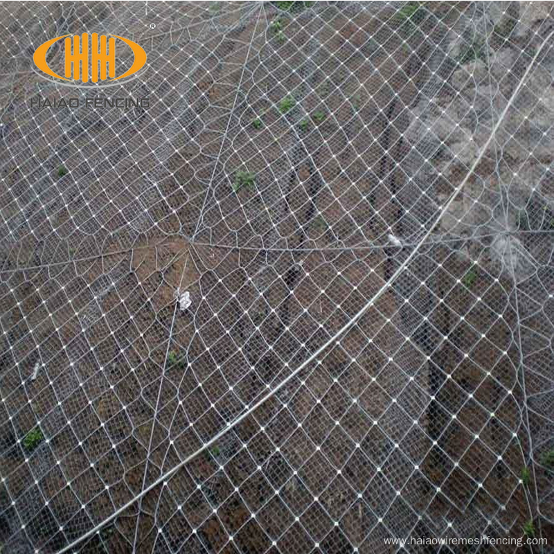 wire rope mesh,hot dip galvanized rockfall mesh