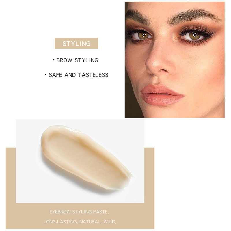 New Magic Styling Eyebrow Pudaier 2 in 1 Double Color Styling Eyebrow Gel Natural Wild Waterproof Solid Shape