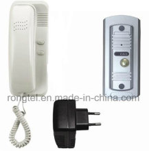 Audio Handset+Silver Metal Doorbell for Villa Intercom System