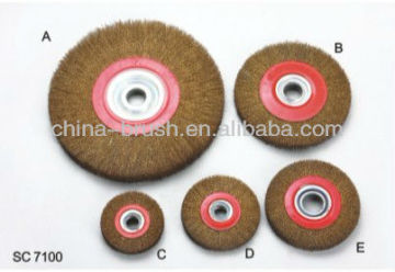 Circular brush/wheel brush coppered steel wire