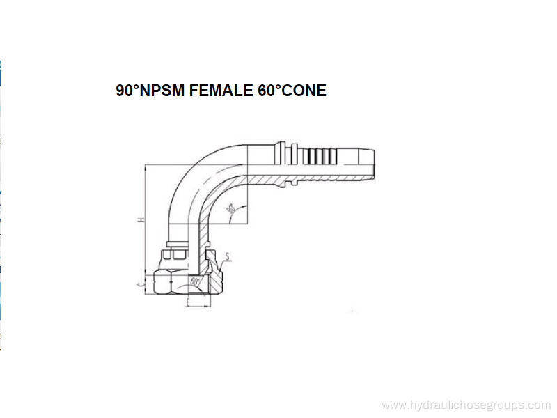 90 NPSM Female 60 Cone 21691