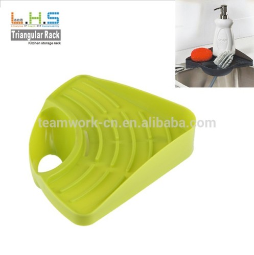 Triangle kitchen storage basket plastic PVC faucet sink caddy