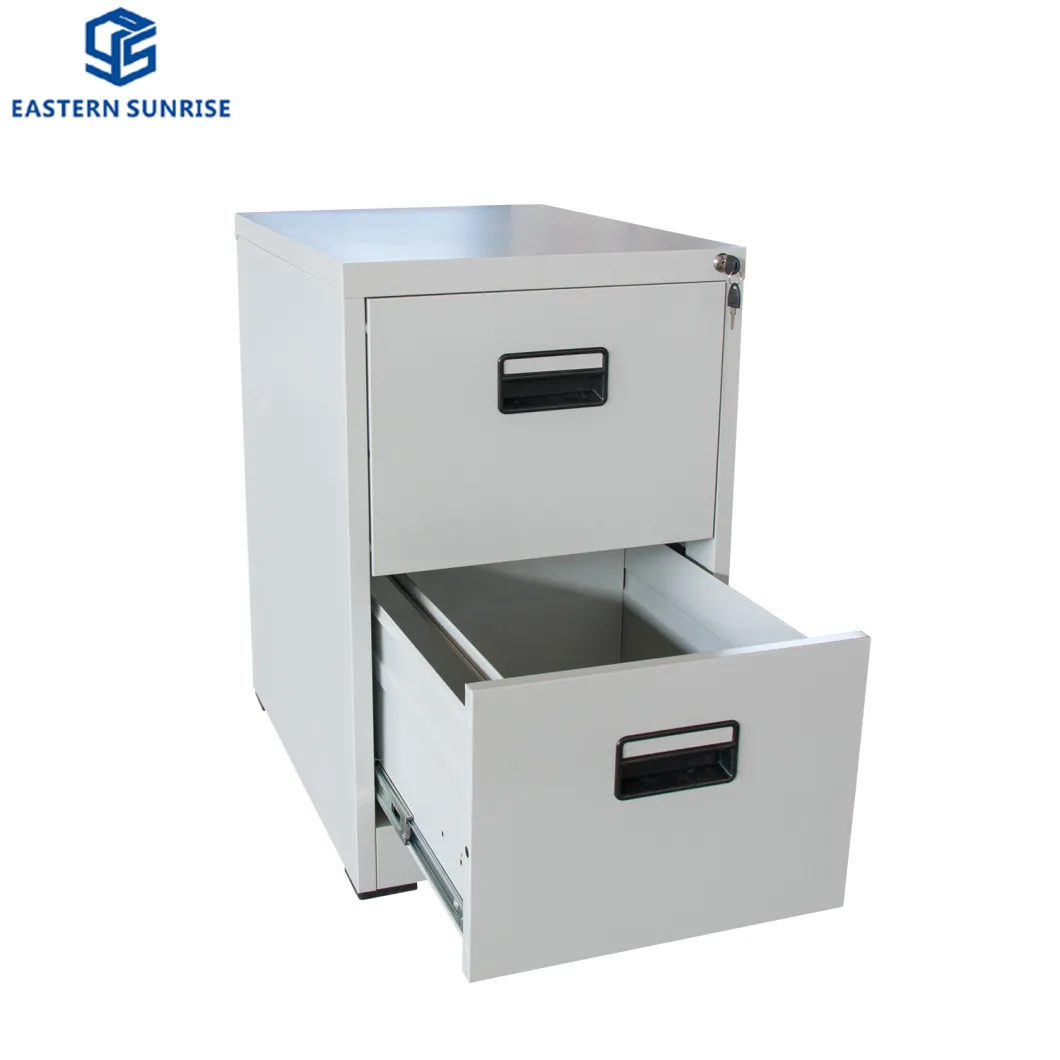 Office Metal Steel Powder Coating Vertical 2 Drawers Filing Cabinet