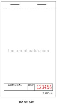 CT-KDUPL100 Guest Check paper carbonless forms note pads