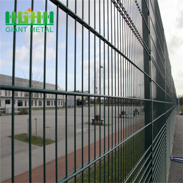 double wire mesh fence and gate