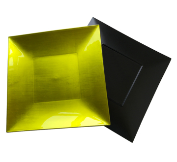 Green Square Plastic Charger Plate